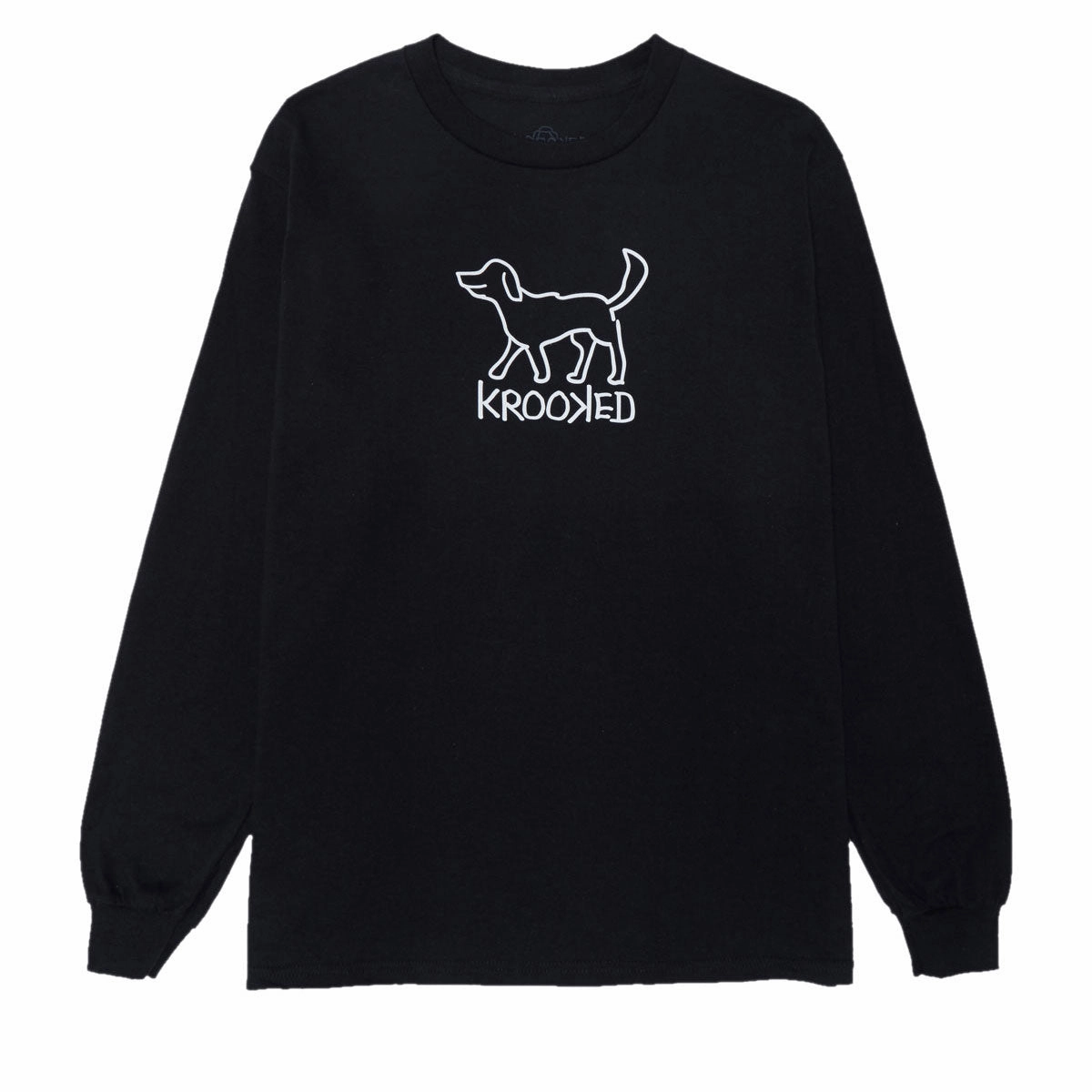 Krooked El Perro Long Sleeve T-Shirt - Black/White Personalized MultipurposeCuffs
