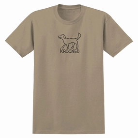 Krooked El Perro T-Shirt - Sand/Black Comfy Wardrobe Bold Comfort
