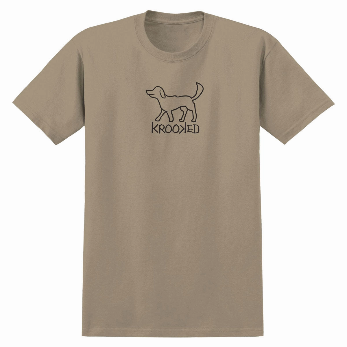 Krooked El Perro T-Shirt - Sand/Black Comfy Wardrobe Bold Comfort