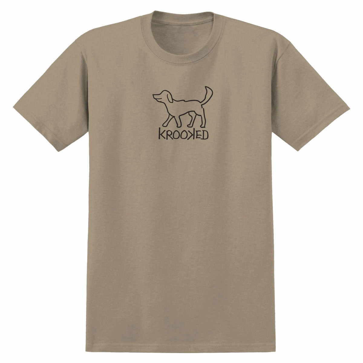 Krooked El Perro T-Shirt - Sand/Black Outdoor Style Trend Multi Purpose Wear