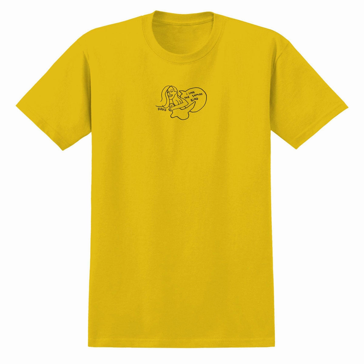 City Smart Krooked Love Bird T-Shirt - Gold/Black Print