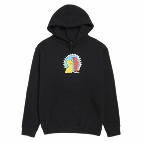 Chic Street Krooked Mad Back Fill Hoodie - Black/Multi Color Print