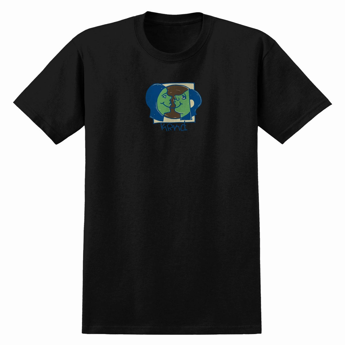 Modern Layering Krooked Moonsmiley T-Shirt - Black/Multi