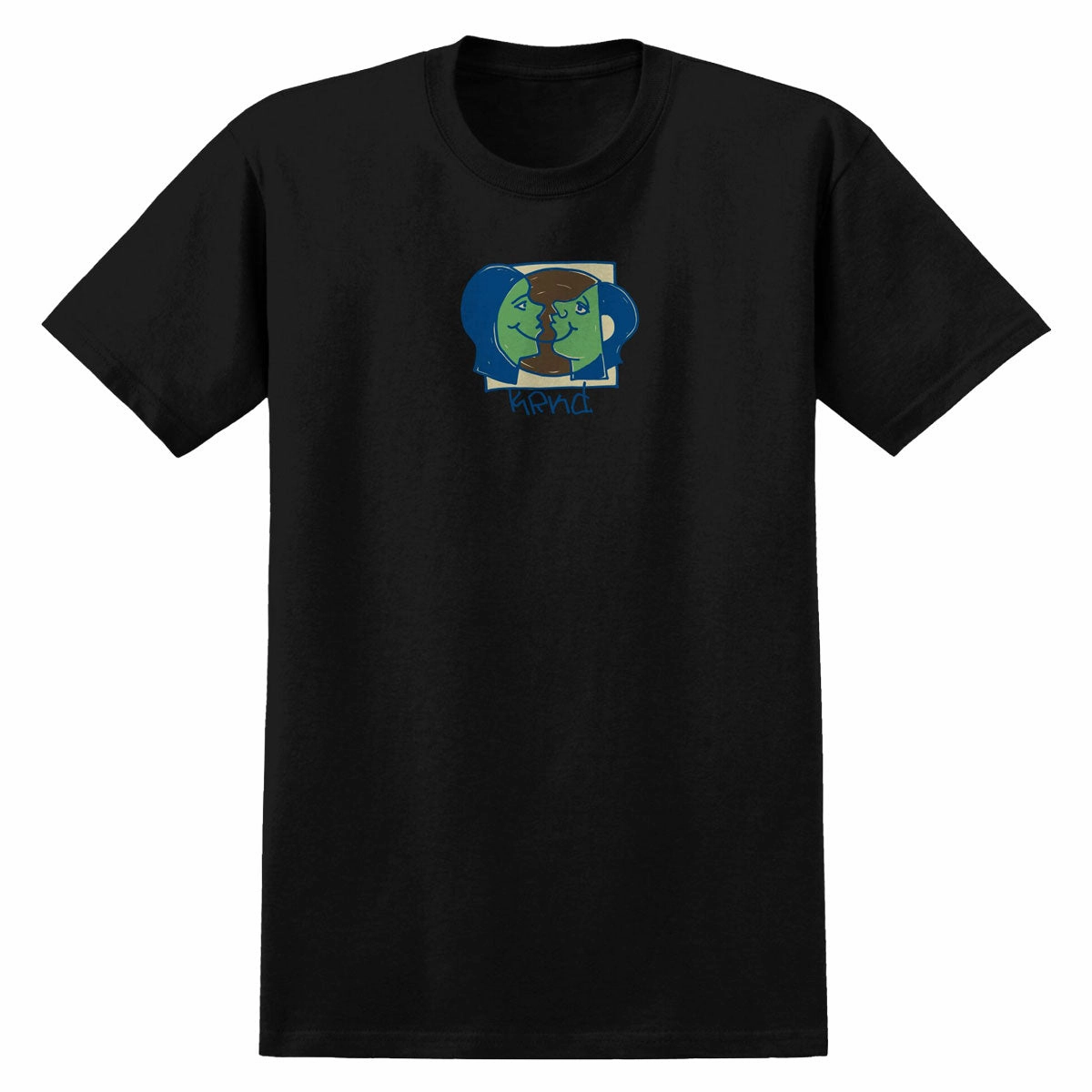 Krooked Moonsmiley T-Shirt - Black/Multi Easy and Relaxed Versatile Option