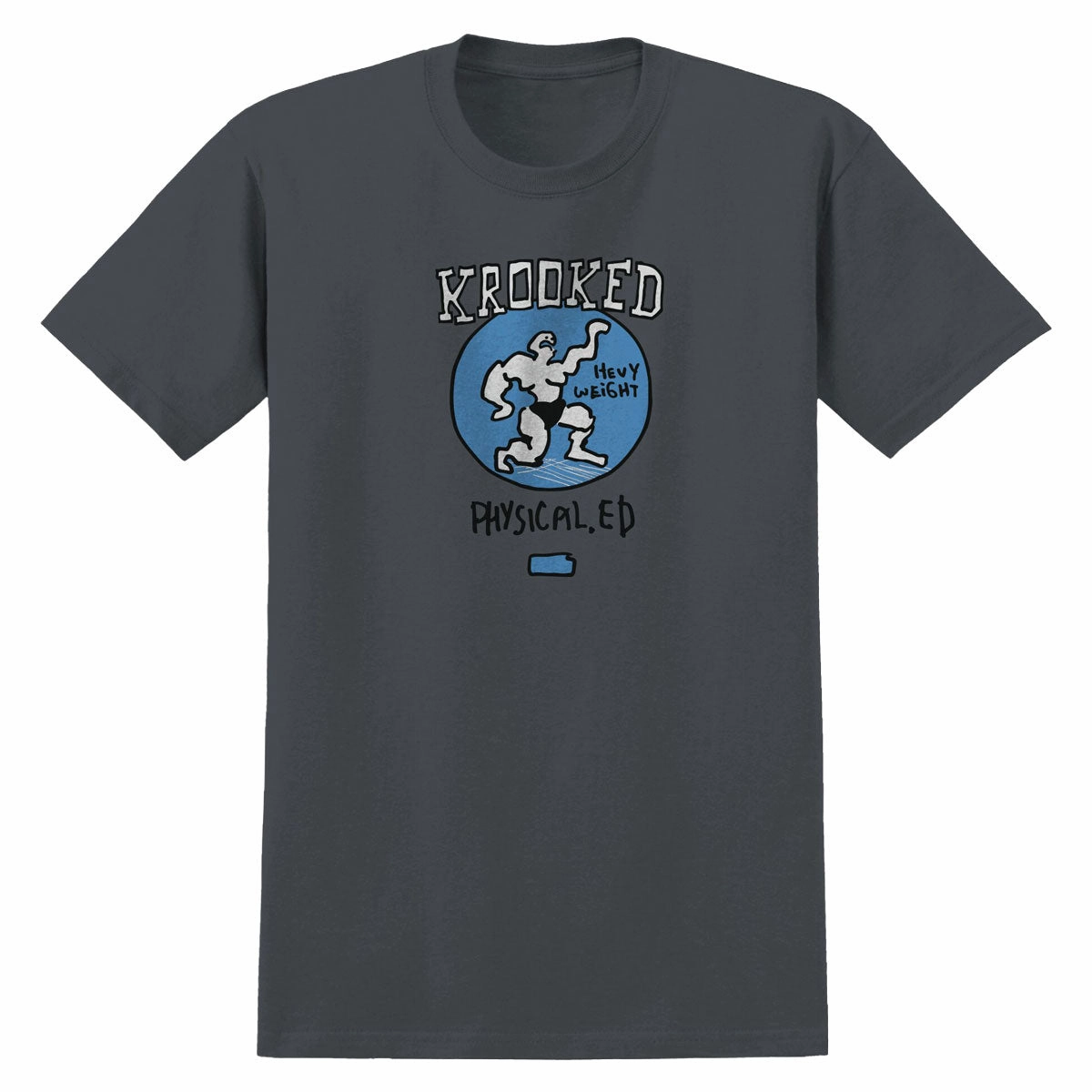 Krooked Physical Ed T-Shirt - Charcoal Casual Layers