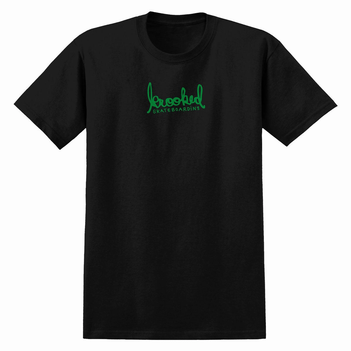 Effortless Comfort Breathable Design Krooked Skript T-Shirt - Black/Green