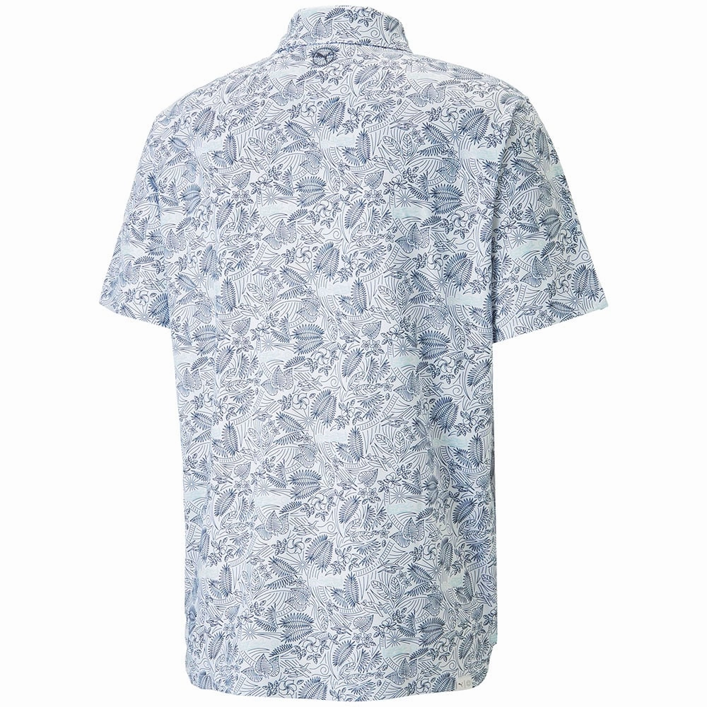 EasyCareFinish Ultimate Wear Puma MATTR Seaplanes Polo Shirt - Navy Blazer/Tropical Aqua