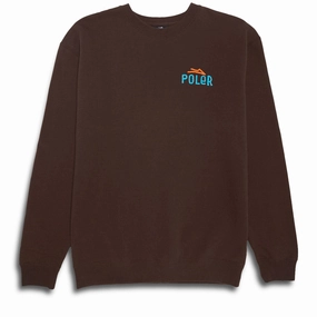 Seasonal Fashion Casual Comfort Layer Lakai x Poler Lakai Vibes Crewneck Sweater - Chocolate