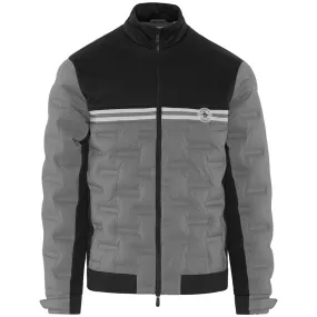 Original Penguin Insulated Mixed Media 80's Bomber Jacket - Caviar Simple Layers Ergonomic Silhouette