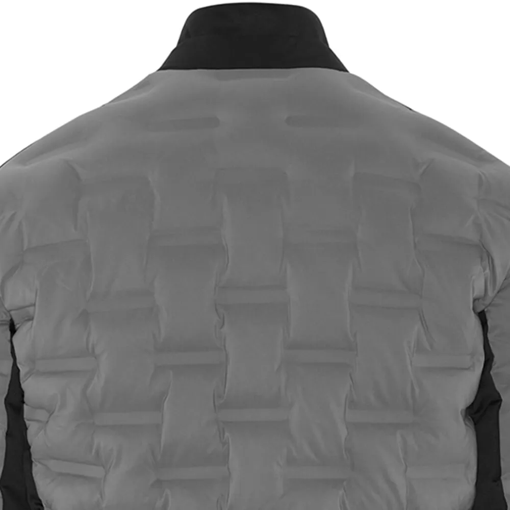 Original Penguin Insulated Mixed Media 80's Bomber Jacket - Caviar Noise Reducing Fabric Belted Style
