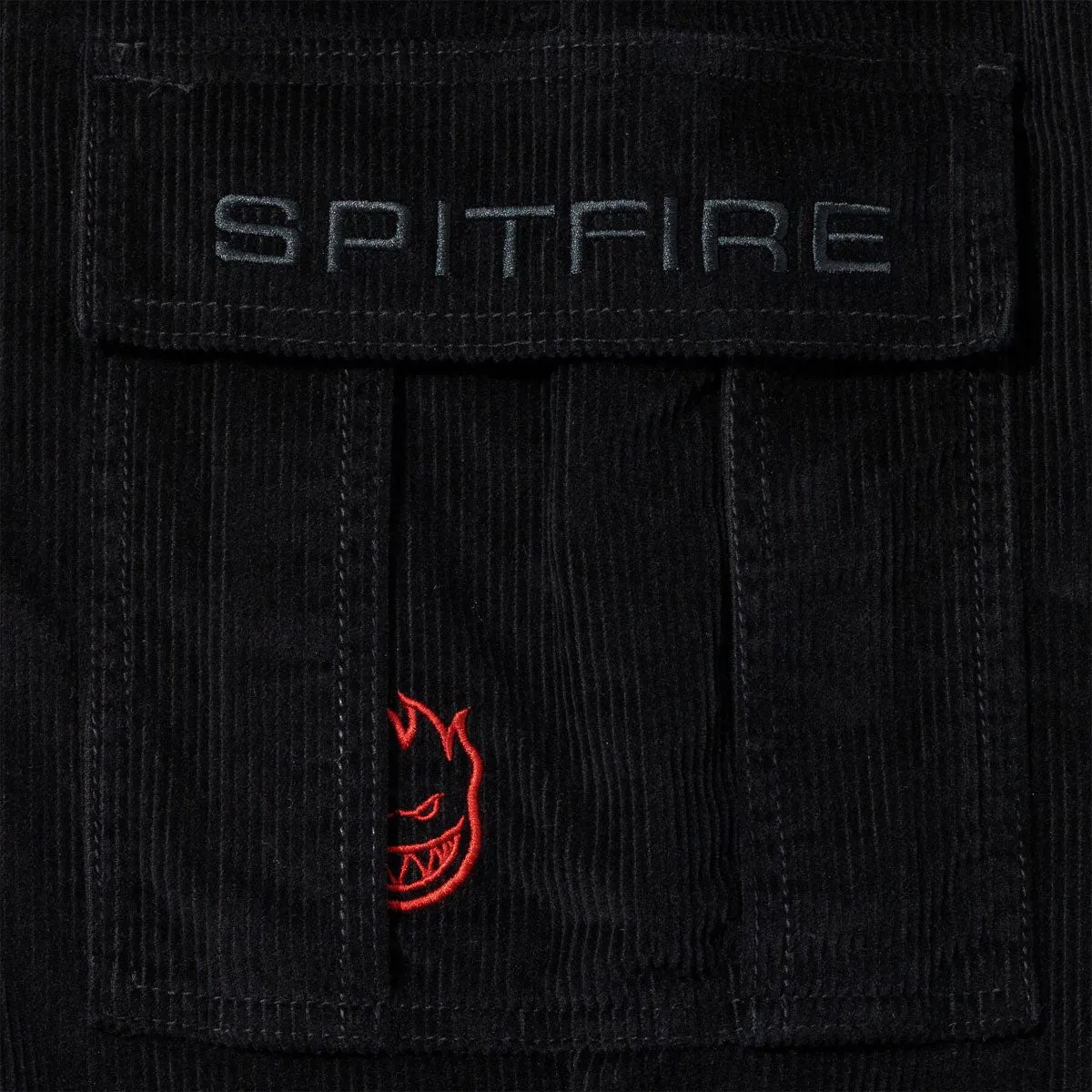 Casual Vibe UVProtectiveLayer Spitfire Classic '87 Corduroy Cargo Pants - Black
