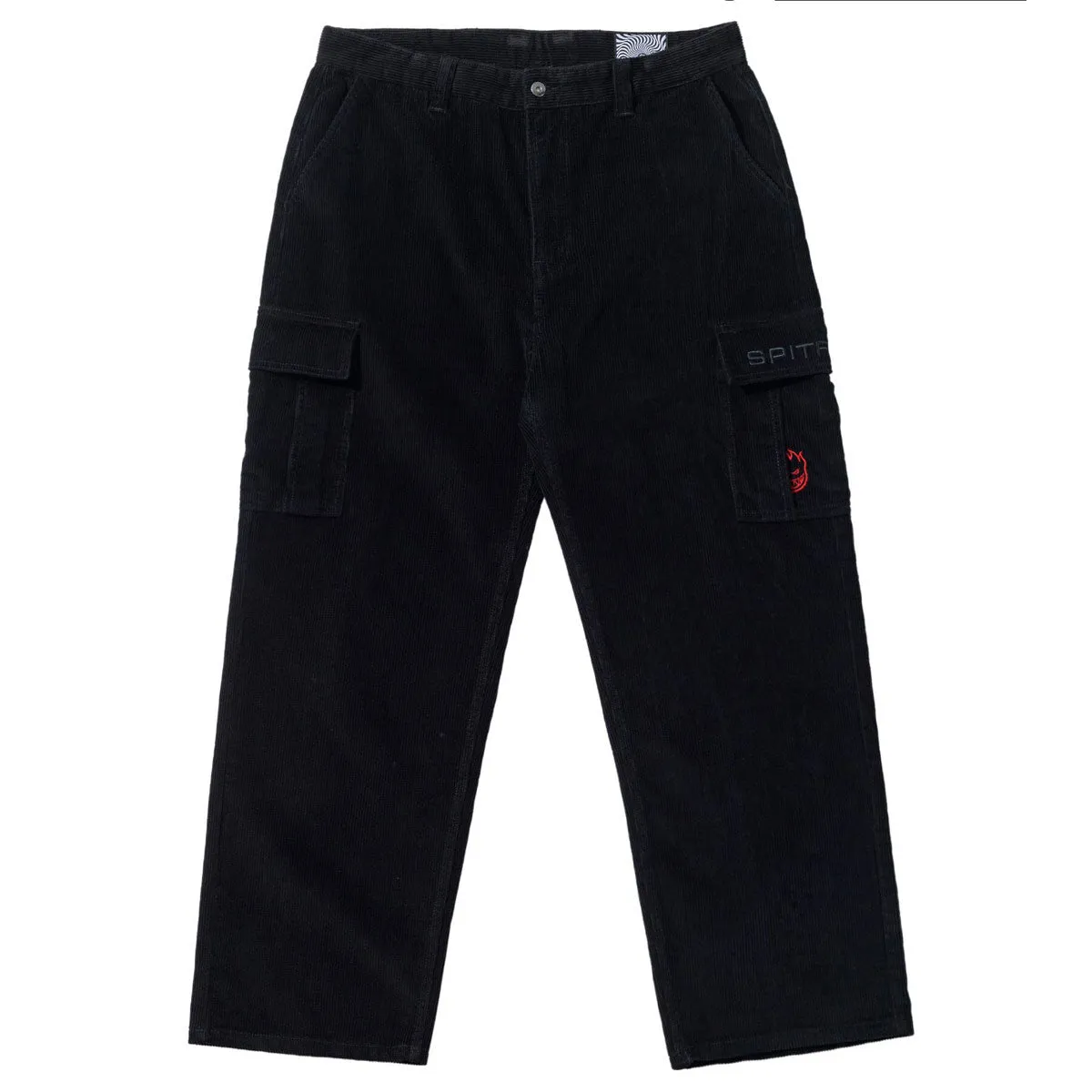 Anti Snag Fabric High Durability Thread Spitfire Classic '87 Corduroy Cargo Pants - Black