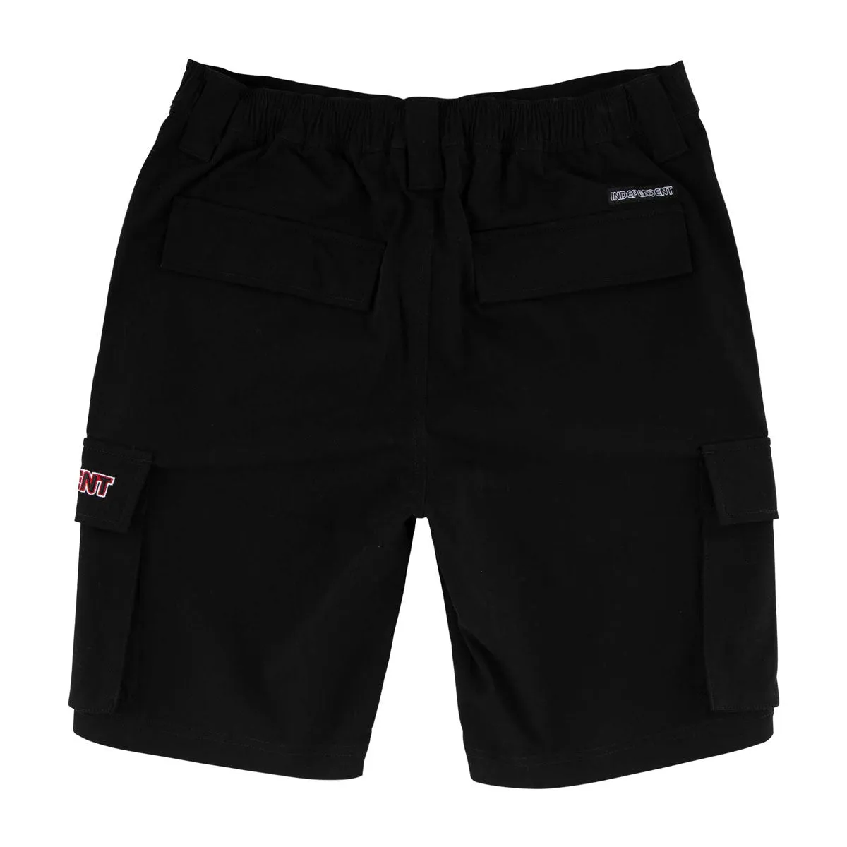 Durable Waistband Independent Groundwork Cargo Shorts - Black