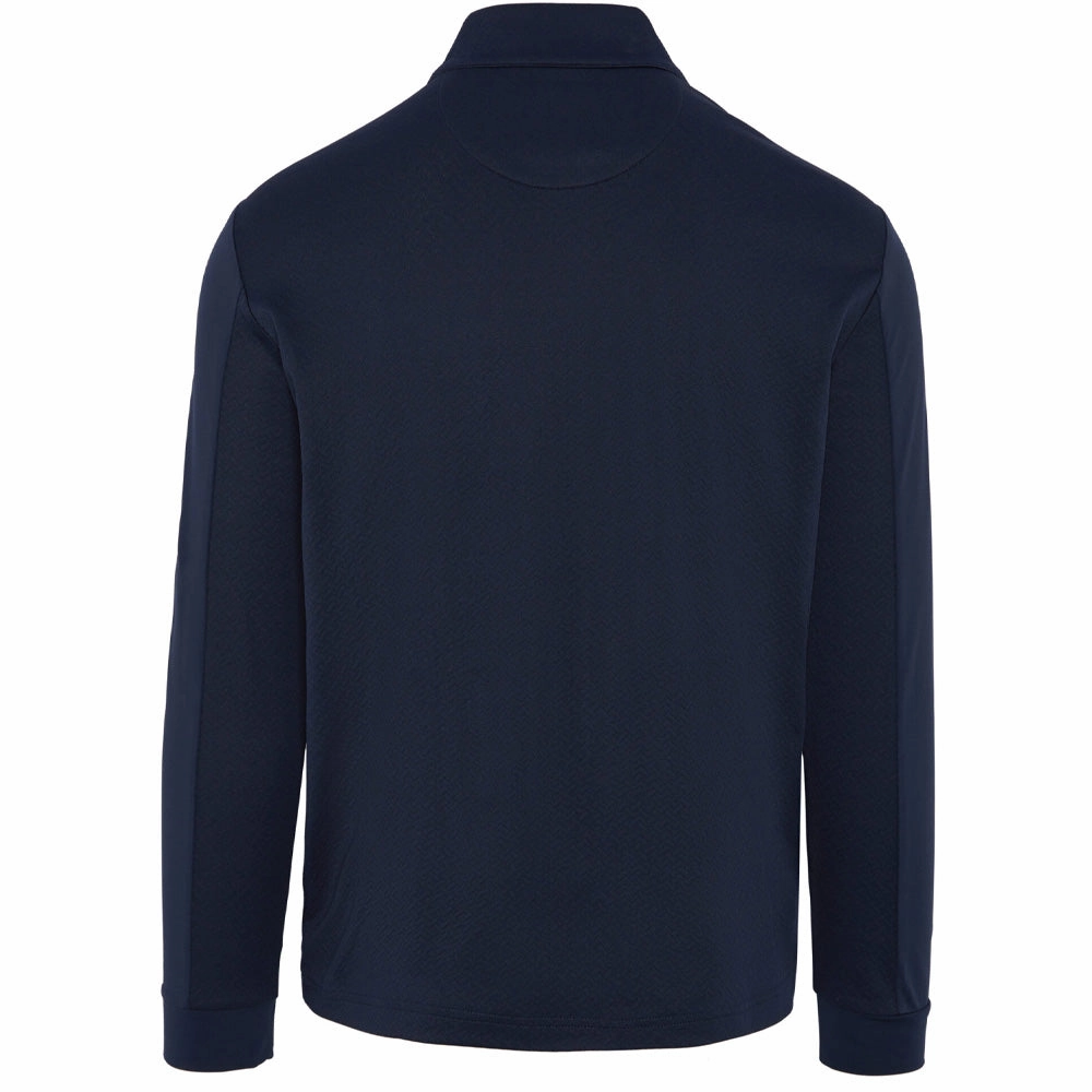 mountain style Daily Comfort Original Penguin Lightweight Mixed Media 1/4 Zip - Black Iris
