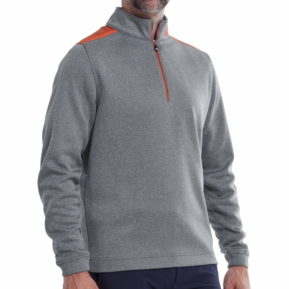Street-Ready Look product launch FootJoy Contrast Chill-Out Xtreme 1/4 Zip Pullover - Heather Smoke/Chilli