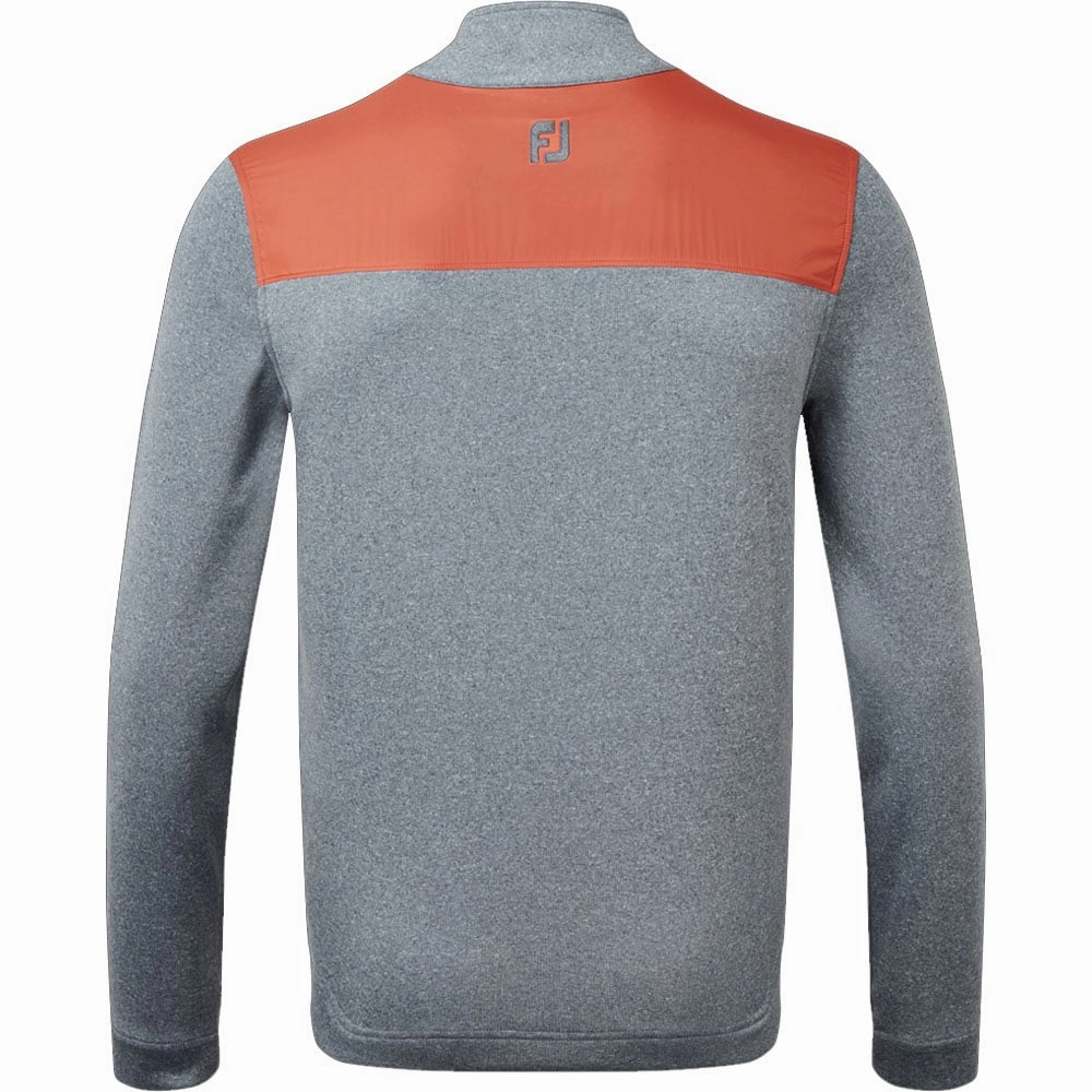 Athletic Wear Relaxed Wear FootJoy Contrast Chill-Out Xtreme 1/4 Zip Pullover - Heather Smoke/Chilli