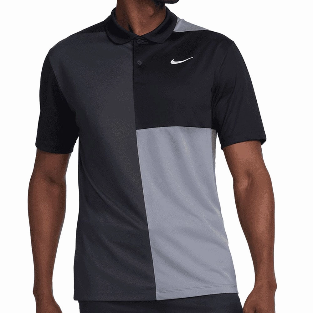 Nike Victory  Dri-FIT Polo Shirt - Black/Smoke Grey/Dark Smoke Grey/White Cool Design Lightweight Fashion