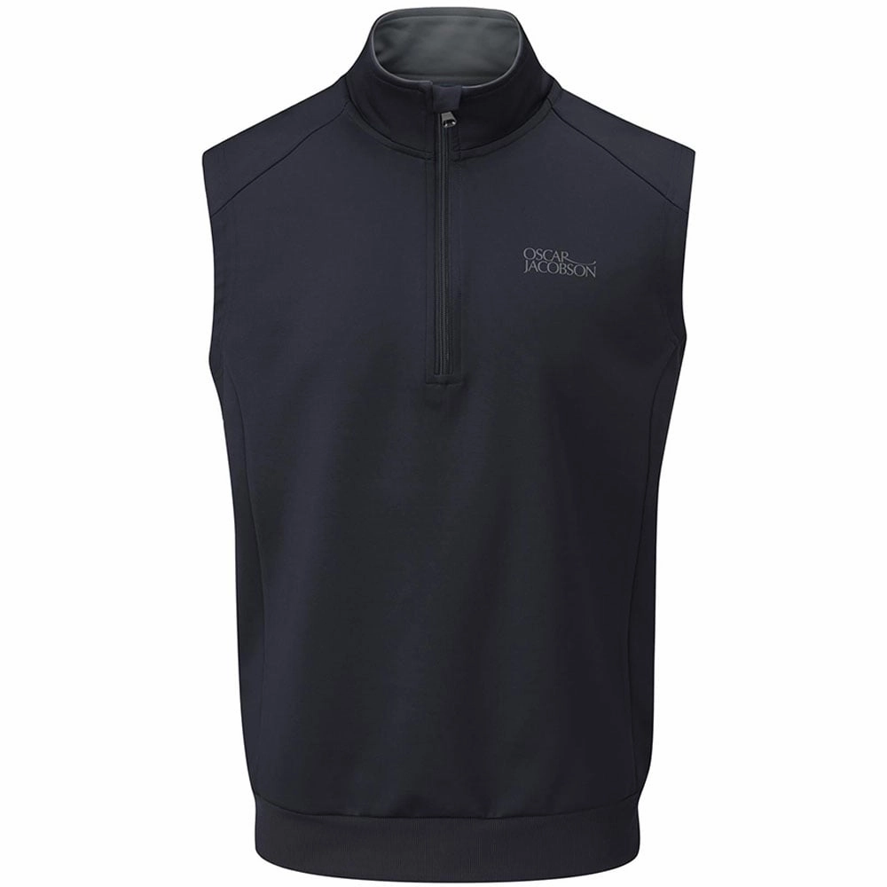Layered Fit Washable Oscar Jacobson Trent Tour Sleeveless Midlayer - Black