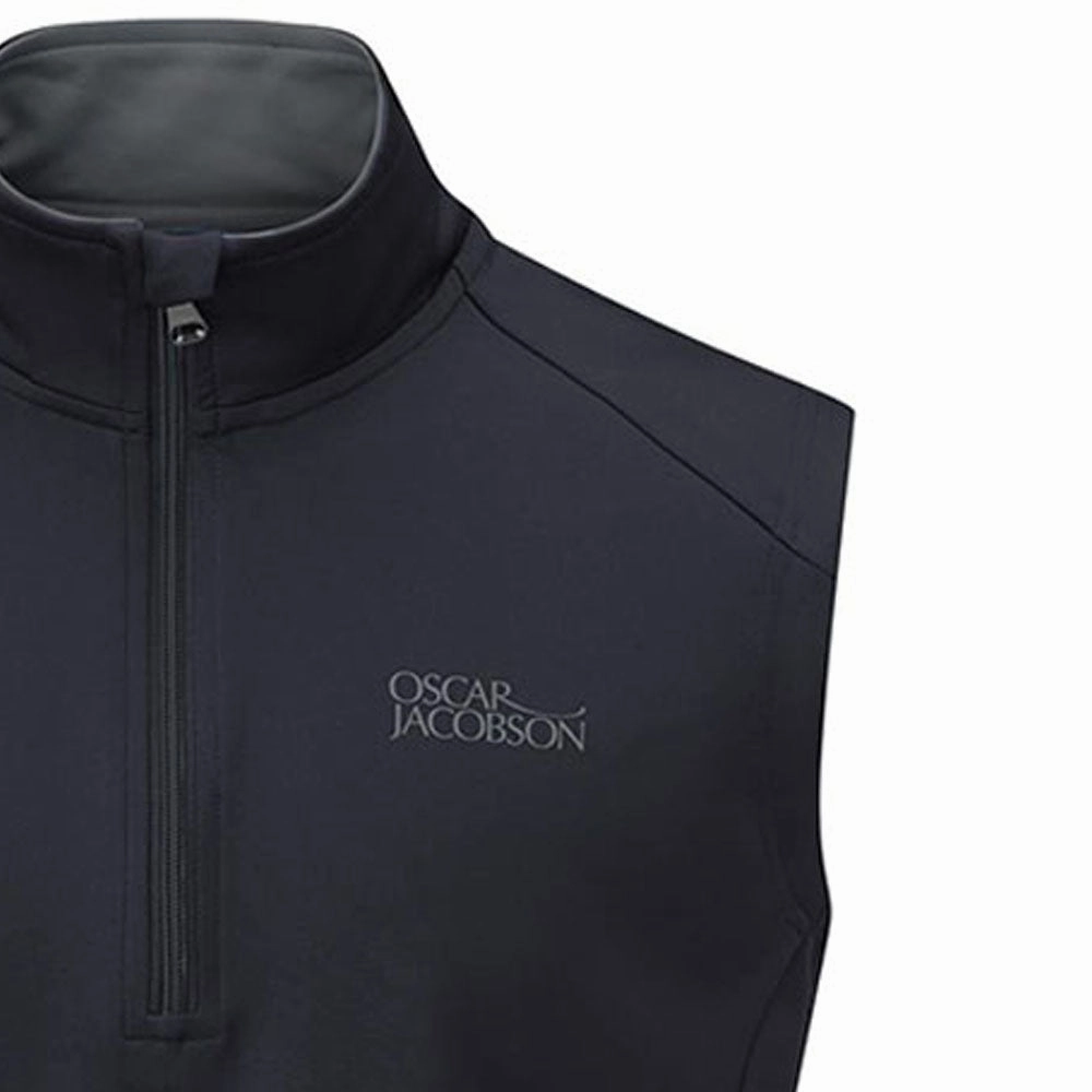 Oscar Jacobson Trent Tour Sleeveless Midlayer - Black product label information Chilly Weather Style