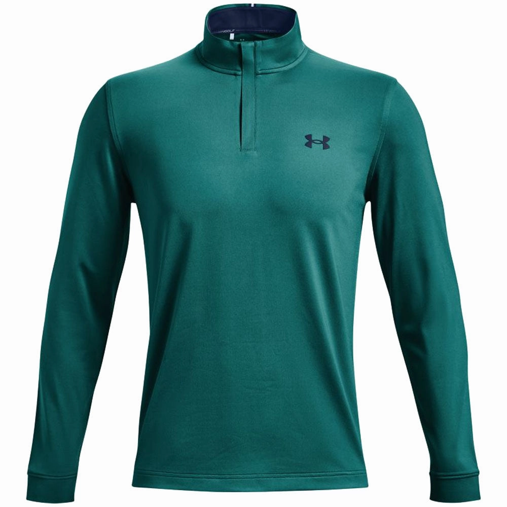 Mesh Lining Muscular Frame Under Armour Playoff 2.0 1/4 Zip Pullover - Cerulean Blue