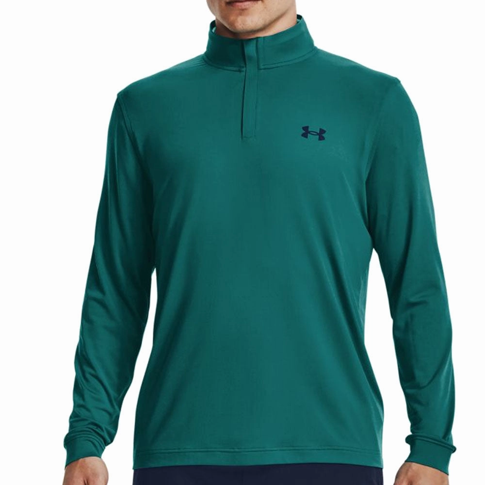 Plus Size Polka Dot Under Armour Playoff 2.0 1/4 Zip Pullover - Cerulean Blue