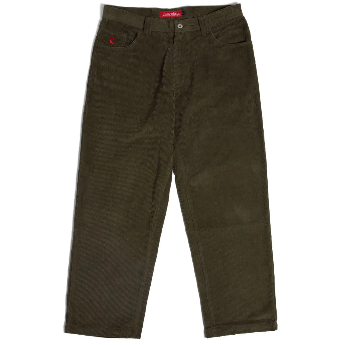 Chafe Free Chocolate Cord Pants - Olive