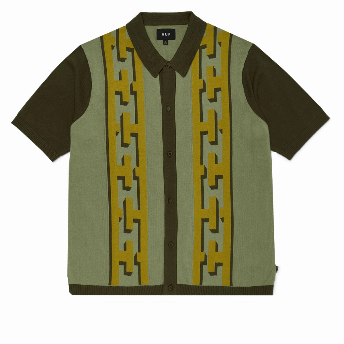 HUF Pillar Knit Sweater - Moss Soft Warmth Casual Comfort Layer