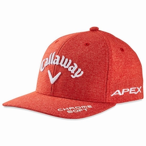 Callaway Tour Authentic Performance Pro Logo Cap - Red Heather/White Modern Layers Short brim