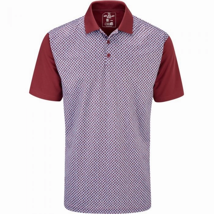 Stuburt Chatsworth Polo Shirt - Burgundy Reinforced Collar Bright Color