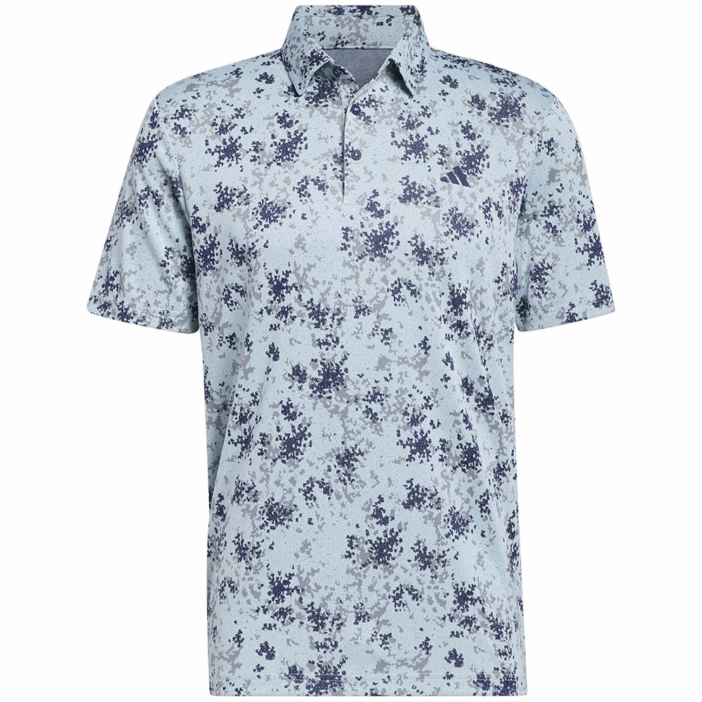 adidas Burst Jacquard Polo Shirt - Semi Flash Aqua Timeless Top Sporty Comfort Wear