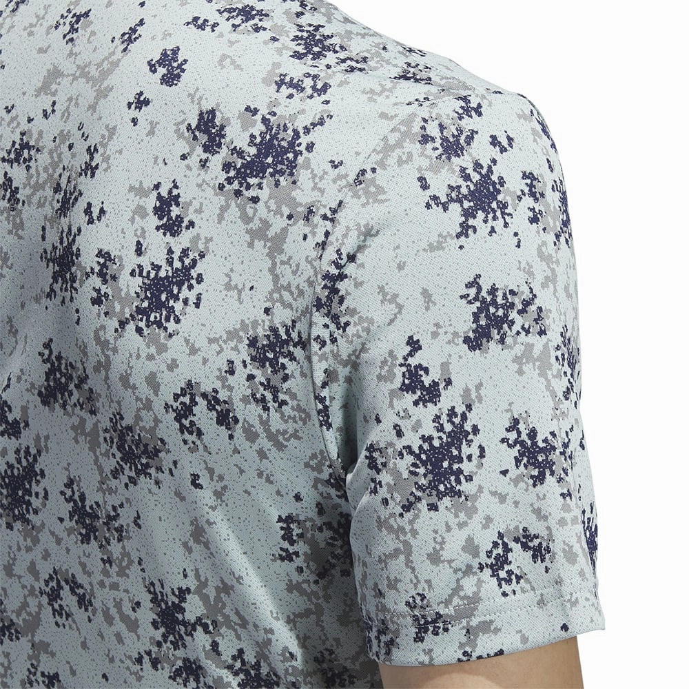Solid Color City Outfit adidas Burst Jacquard Polo Shirt - Semi Flash Aqua