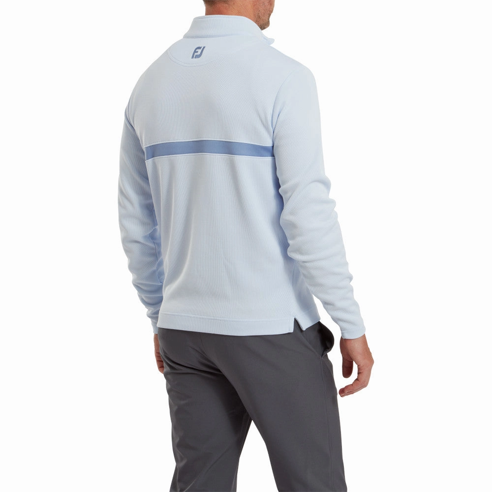 Urban Casual Sporty Look FootJoy Inset Stripe Chillout Pullover - Mist/Storm