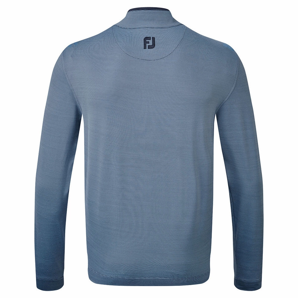 Comfy Comfort FootJoy Lightweight Microstripe Chill-Out Sweater - Navy/Lagoon