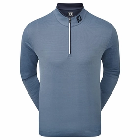 FootJoy Lightweight Microstripe Chill-Out Sweater - Navy/Lagoon Festival Fashion family wear