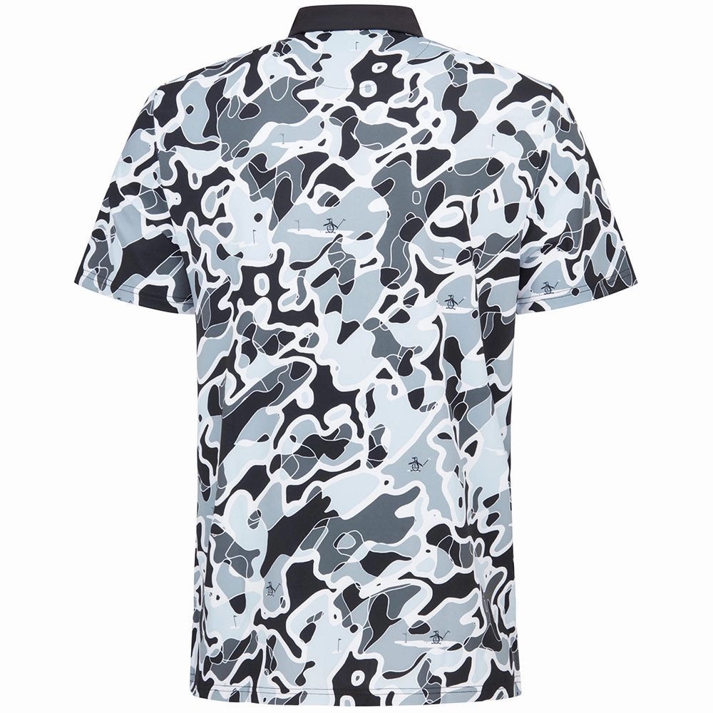 Original Penguin Bunker Print Polo Shirt - Caviar Classic Look