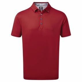 Eco-friendly FootJoy Stretch Pique with Vintage Floral Trim - Merlot