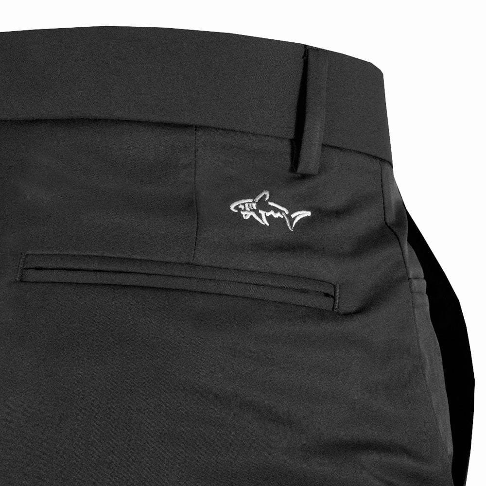Odor Control Treatment Trendy Wear Greg Norman by ProQuip Flat Front 5-Pocket Trousers - Black