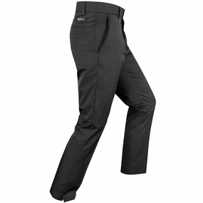 Greg Norman by ProQuip Flat Front 5-Pocket Trousers - Black ElasticWaistband