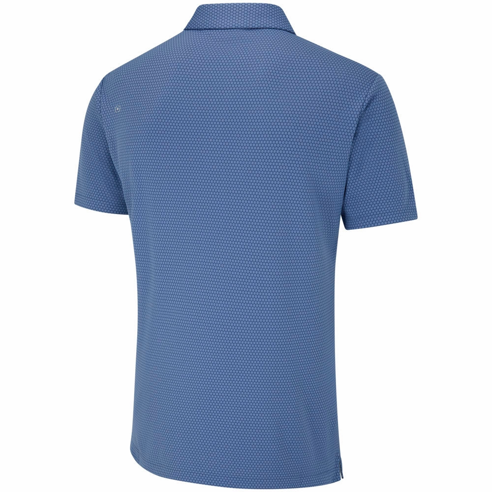 Ping Halcyon Polo Shirt - Airforce Multi Natural Fiber Blend Seam Free Shoulders