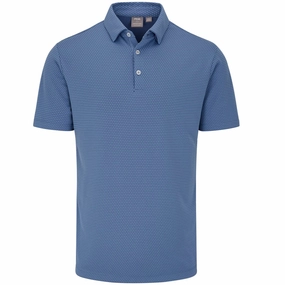 Ping Halcyon Polo Shirt - Airforce Multi Smooth Flatlock Stitching