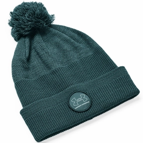 Under Armour Driver Pom Beanie - Tourmaline Teal Everyday Style Retro Influence