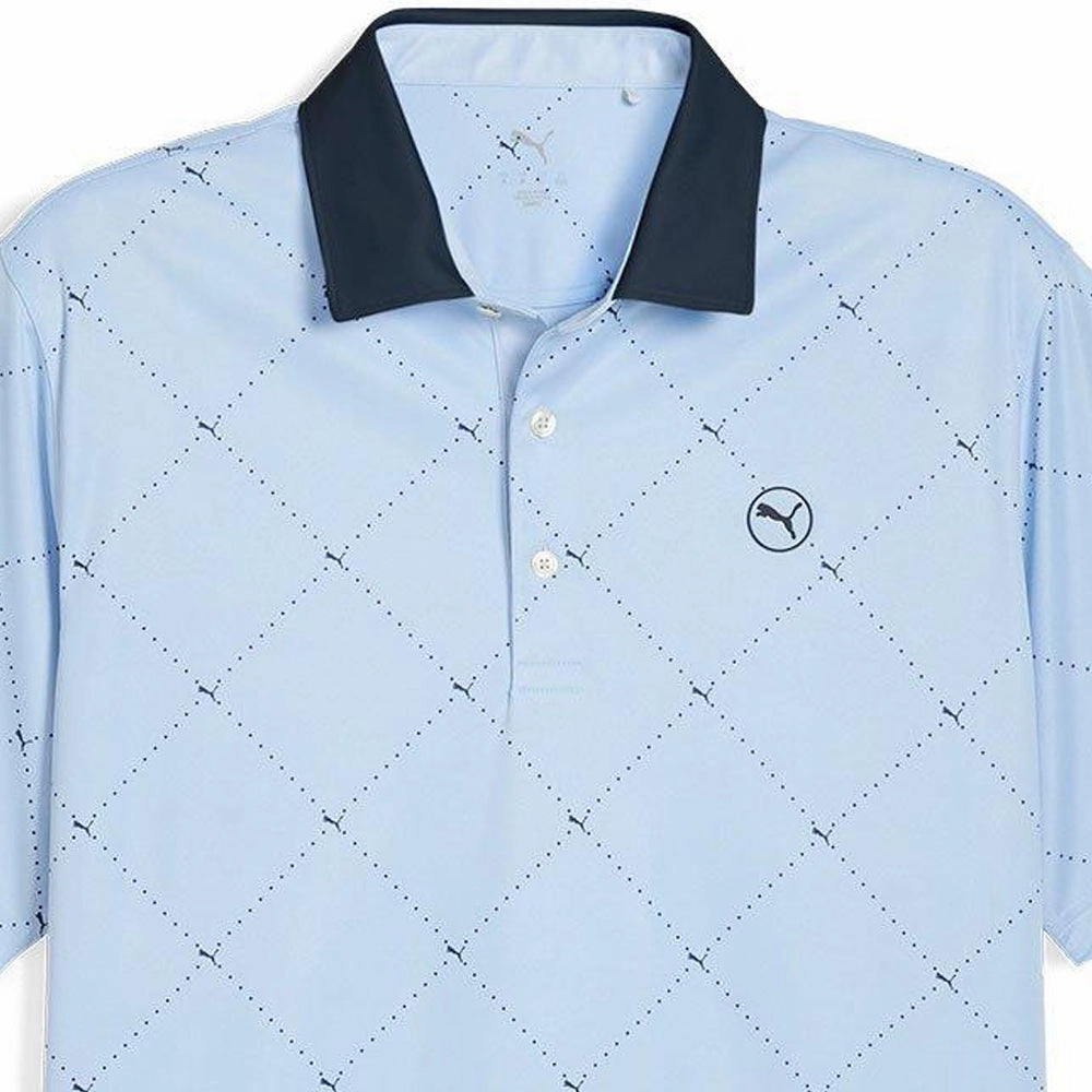 Puma Pure 2.0 Argyle Polo Shirt - Deep Navy/White Glow Daily Outfit Sleek Layer