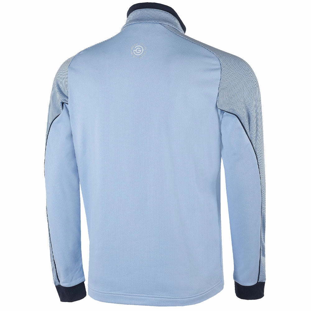 Bar Night Sports Style Galvin Green Daxton Insula 1/2 Zip Sweater - Blue Bell/Navy/White