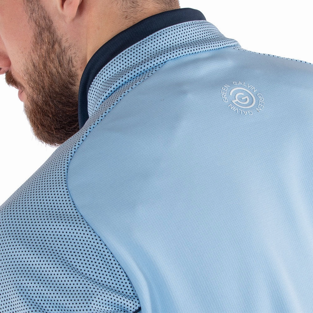 Galvin Green Daxton Insula 1/2 Zip Sweater - Blue Bell/Navy/White All Season Wear