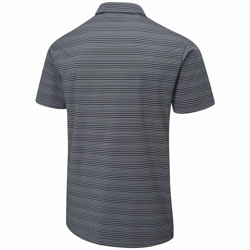 Ping Alexander Polo Shirt - Navy/Silver Effortless Fit Hypoallergenic Fibers