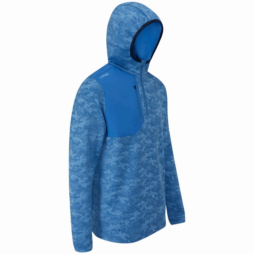 Ping Nexa 1/4 Zip Pullover - Seacrest/Tidal Blue Breathable Layer Daily Relaxed