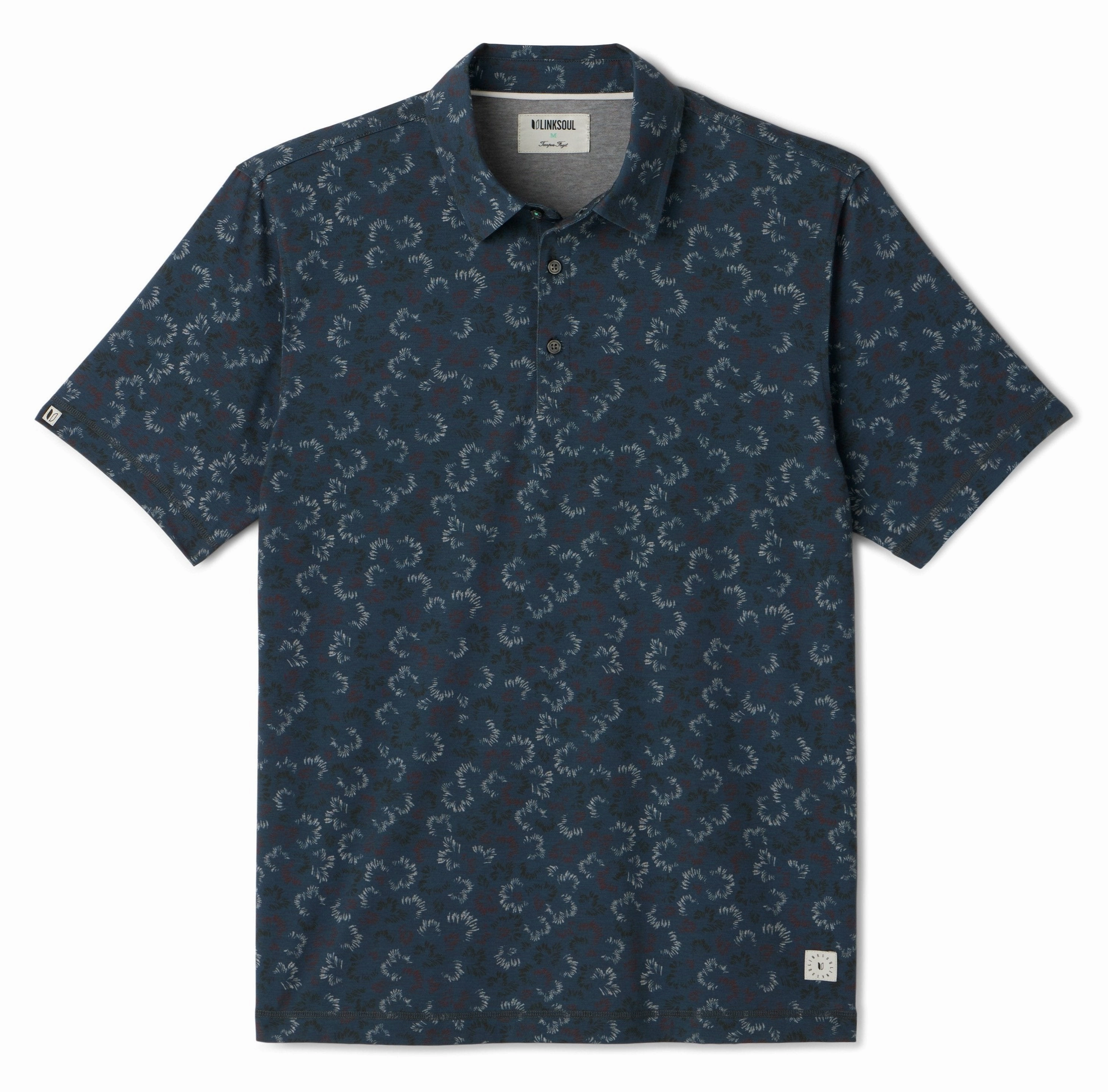 Linksoul Delray Currents Print Polo Light Fit Casual Outfit