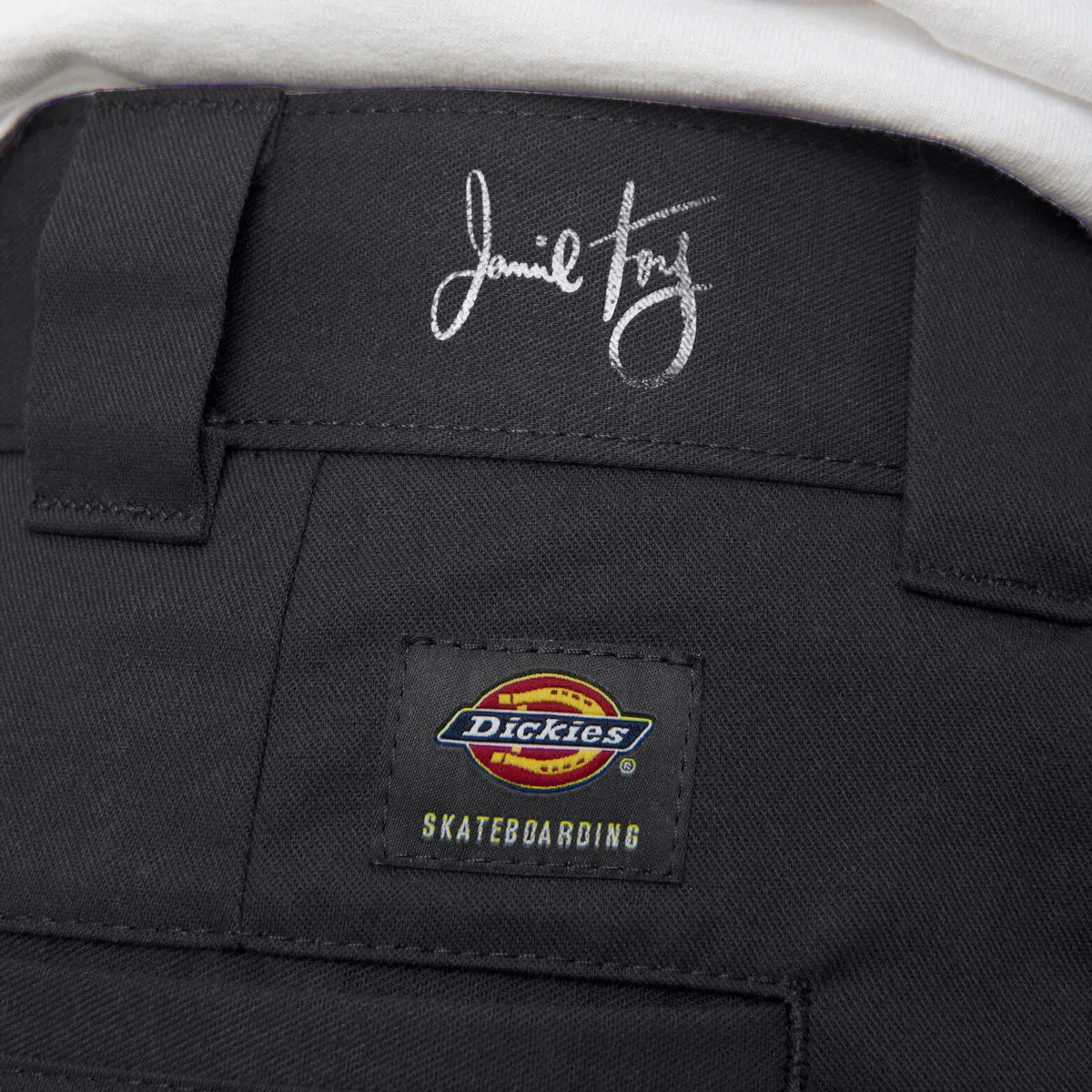 Street Style Dickies Jamie Foy Loose Straight Twill Pants - Black