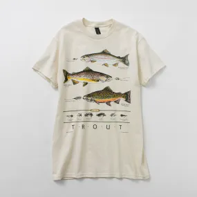 Smooth Seam Technology Perfect Fit Wear LIBERTY GRAPHICS / Fish Print T-shirt