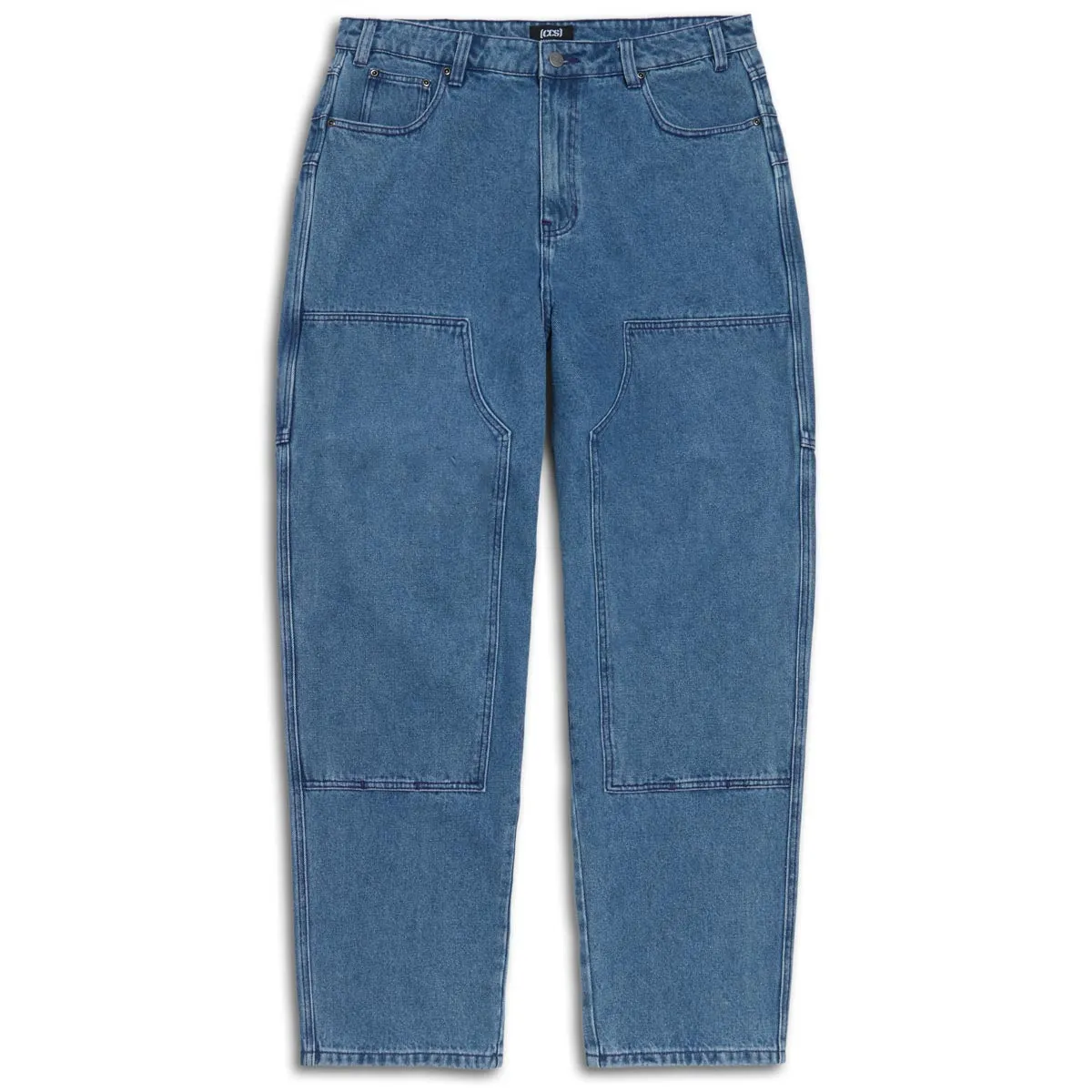 ThermalRegulatingLining ReinforcedHemline CCS 4x4 Reinforced Baggy Taper Denim Jeans - Medium Wash